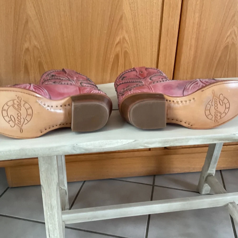 New Lucchese Studded Shorty Boot in Vamp Color Pink - Picture 6 of 10